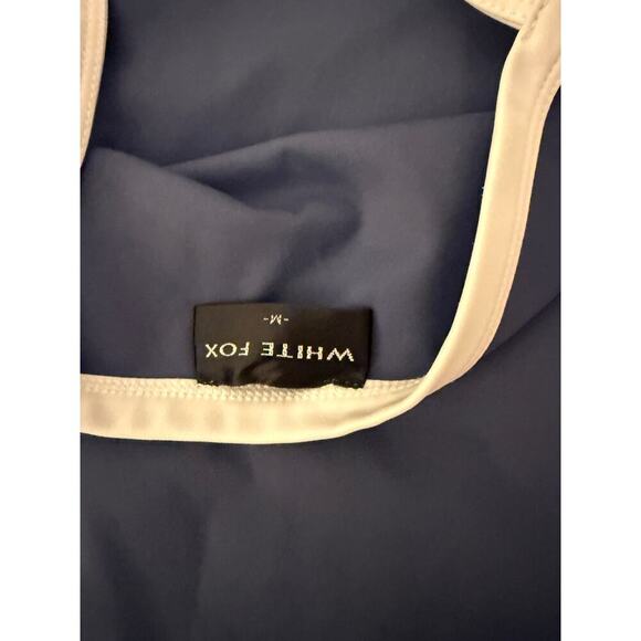 🤍 White Fox Navy & Cream Contrast Cami Top – Size M - Picture 4 of 5